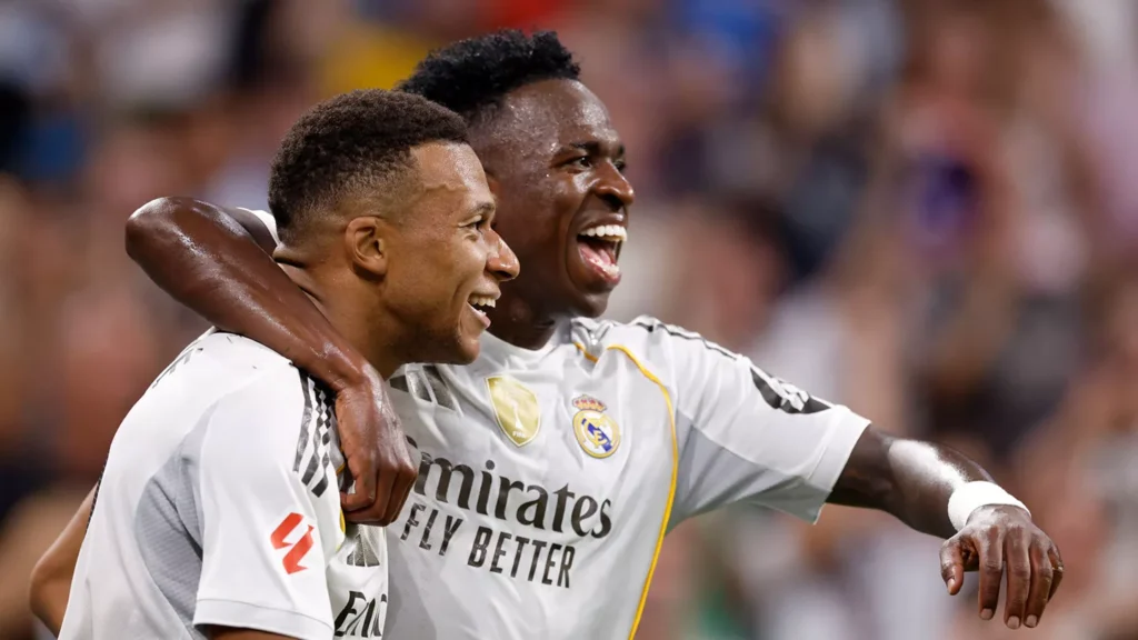Kylian Mbappé looks like he’s been in white for years, Vinícius Júnior is causing nightmares for defenders